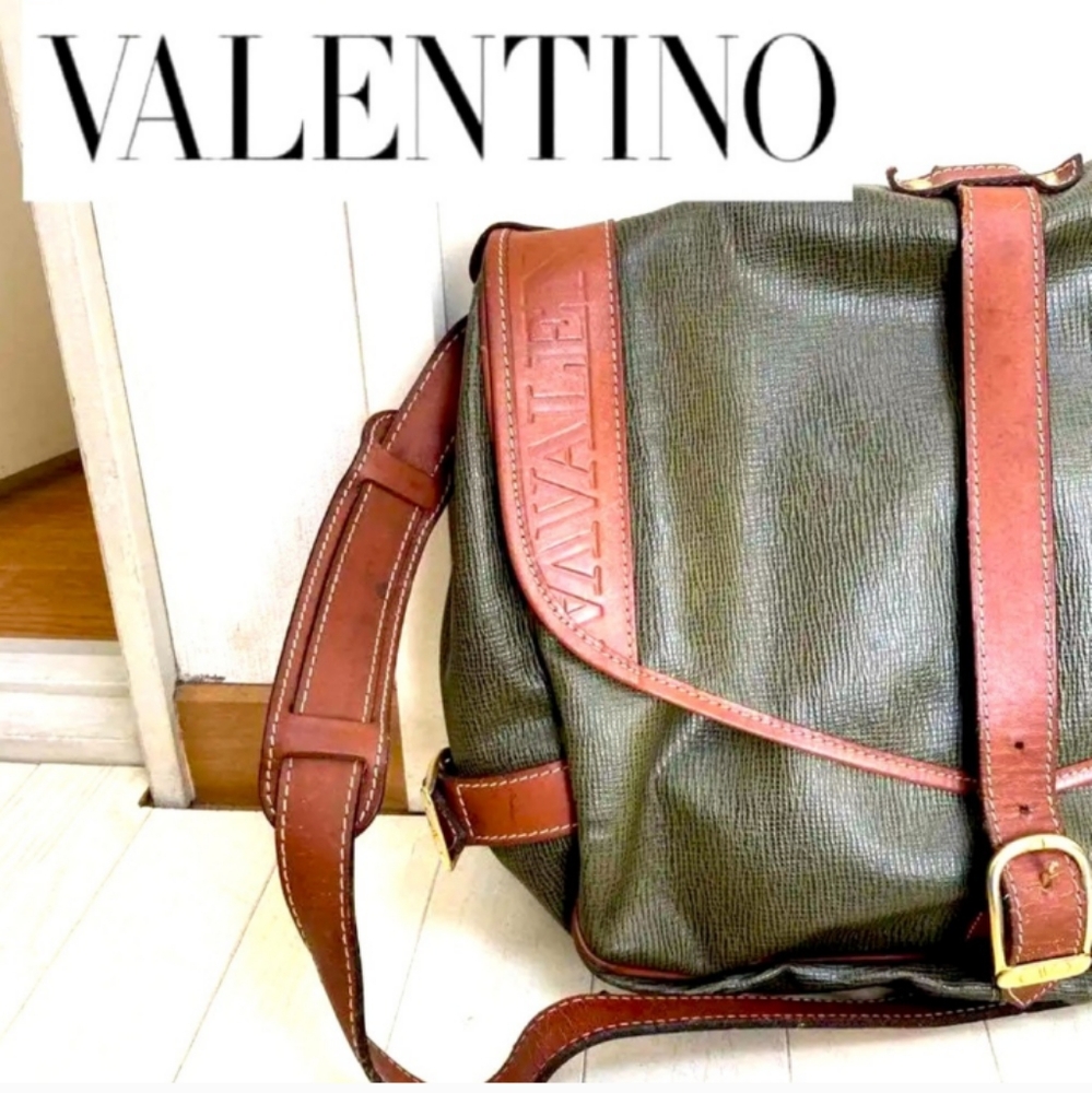 Valentino garavani shoulder bag Valentino black brown large capacity